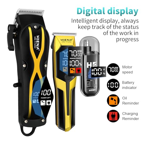 Professional Hair Clippers for Men, Electric Hair Clipper Set for Barber Kit £¬Hair Clipper and Trimmer Set£¬Full Barber Clipper Set with LED Display Gifts for Men