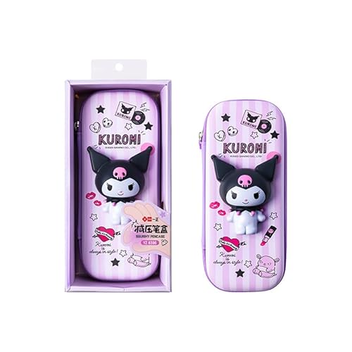 Lovely Cute Kawaii Multipouch with 3D Squishy Design ? Squishy Pencil Case, Cosmetic Pouch, Makeup Brush Holder, Mini Travel Bag, Multipurpose Organizer (Purple)