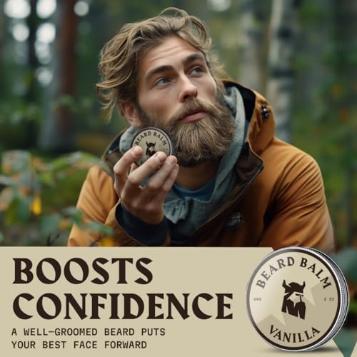 Striking Viking Pack of 2 Beard Balm (2oz) and Beard Butter (4oz) Vanilla Scent