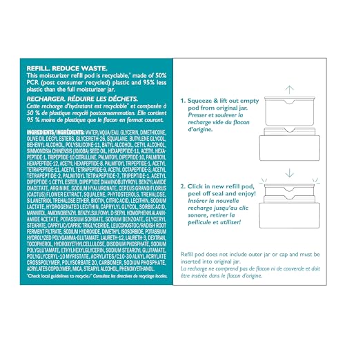 Peter Thomas Roth | Refill Pod for Peptide Skinjection¢â Moisture Infusion Cream 1.7 Fl Oz, For Loss of Firmness and Elasticity, Fine Lines & Wrinkles, Dryness, 21 Amplified Peptides & Neuropeptides