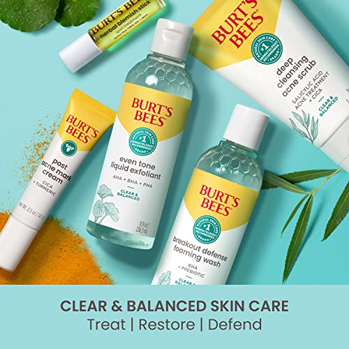 Burt's Bees Clear and Balanced Skin Balancing Gel Cream With Squalane and Prebiotic, Gel Moisturizer for Breakout-Prone Skin, 99 Percent Natural Origin, 1.8 oz. Bottle (Pack of 4)