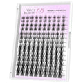 VEYESBEAUTY Manga Lash Clusters Eyelash Extensions Thin & Invisible Band DIY Individual False Eyelashes Newbie's Five-Second Series Wispy Lash Tray for Self-application, Lashes 8-18mm Mixed Length