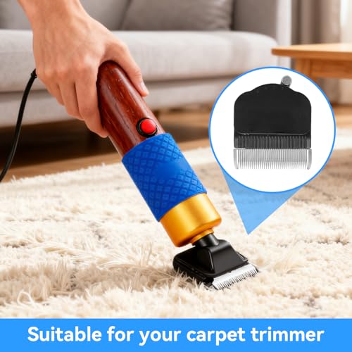 Electric Tufting Trimmer Head, High Temperature Carpet Trimmer Replacement Head 5 Levels Tufting Clippers Blades for Carpet, Rug Cleaning