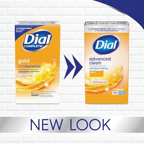 Dial Antibacterial Bar Soap 32 Pack, Gold, 4 oz & Liquid Hand Soap 4 Pack, Gold, 11 fl oz