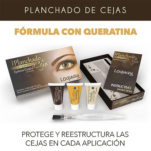Planchado de Cejas Keratin Eyebrow Straightening Control Kit, 3 Step Treatment, 3 Tubes, 10g Each, Professional Use, Includes Comb