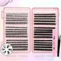 Gmagictobo DIY Lash Clusters Kit Volume Lash Clusters Thick Eyelash Extension Kit Individual Lashes Thin Band Lashes Clusters Lash Bond and Seal Lash Tweezers