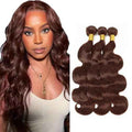 26 28 30 inch Dark Brown Body Wave Bundles Brown Human Hair Bundle #4 Body Wave Bundles Grade 8A Remy Hair Weave