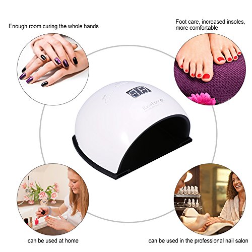 FILFEEL 48W LED Nail Dryer Lamp, Machine Nail Art Tools for Nail Gel Polish Curing with Smart Sensor Manicure Pedicure Tool(US Plug)