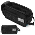 PAVILIA Extra Large Tactical Toiletry Bag for Men, Travel Hygiene Bag, Military Gear Dopp Kit, Molle Accessories Pouch, Shaving Grooming Essentials Gym Bathroom Shower Toiletries Tool EDC, Black XL
