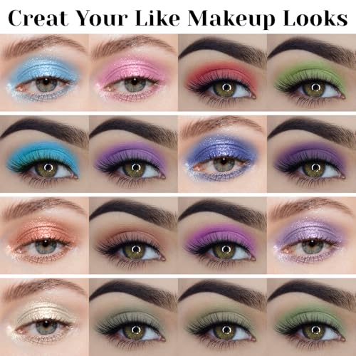 4 Colors Navy Blue Eyeshadow Makeup Palette Makeup, Blendable Long-lasting Matte Shimmer Eyeshadow Palette Eye Makeup Kit for Women Girls, paleta de sombras de ojos #3