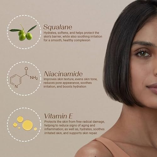 Glow Moisturizer ? Hydrating Cream with Niacinamide & Squalane, Smooth Texture, Radiant Finish, Ideal for Melanin-Rich Skin, 50ml