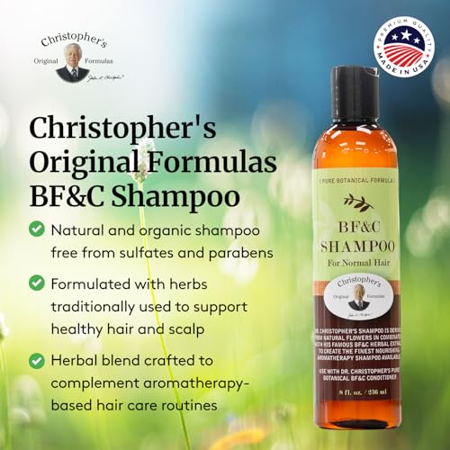 Christopher's Original Formulas BF&C Shampoo, Sulfate Free Shampoo, Organic Hair Care for Women and Men, Paraben Free Clean Hair Products, Scalp Treatments.