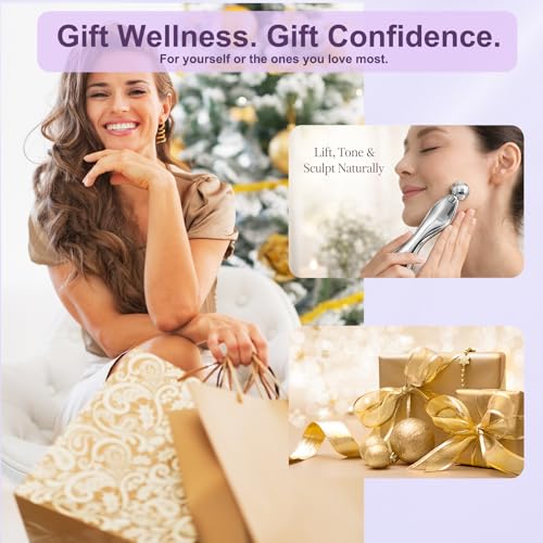 Gua Sha Tool for Face & Eye, Premium Metal Facial Massager, Lymphatic Drainage & Jawline Sculpting, Cooling Metal Face Roller to Reduce Puffiness & Relieve Facial Tension