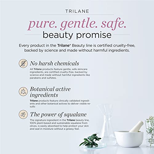 Trilane Dramatic Rescue Anti-Aging Serum with Sustainable, Olive Squalane Firms, Smooths, and Lifts for Younger Looking Skin. Cruelty-Free, 1 fl. Oz