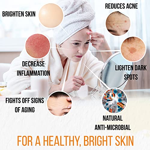 Turmeric Soap Bar for Face & Body ? Natural Skin Brightening Soap for Dark Spots, Intimate Areas, Underarms ? Turmeric Face Wash Reduces Acne, Fades Scars & Cleanses Skin ? 5oz Bath Bars