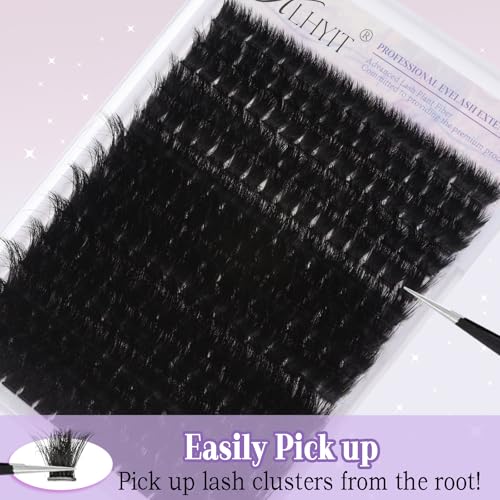 200D Lash Clusters 12-20mm Cluster Eyelash Extensions Thick Volume Eyelash Clusters 224pcs Mink False Eyelashes Clusters Soft Wispy Individual Lashes DIY Lash Extension, by KLHYIT