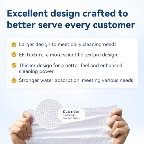 Disposable Face Towelettes, Makeup Remover Dry Wipes, Ultra Soft, 100% Biobased 100 PCS