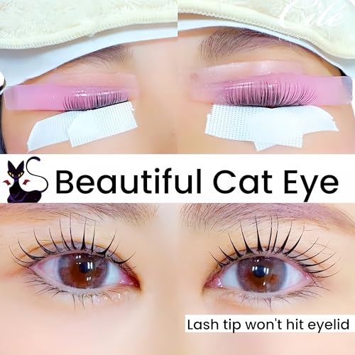 Silicone Lash Lift Shields Japanese Cat Eye Pad 5 Size Jelly Lifting Shield Lifts Eyelash J Curl Lami Lamination Roller Korean Natural Perming Rod Elastic Silicon Pads for Lift and Tint Easy To Perm
