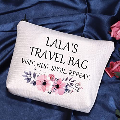POFULL Lala Bag For Grandma Gift New Lala Gift Lala¡¯s Travel Bag Visit Hug Spoil Repeat Travel Cosmetic Pouch (Lala¡¯s Travel Bag)