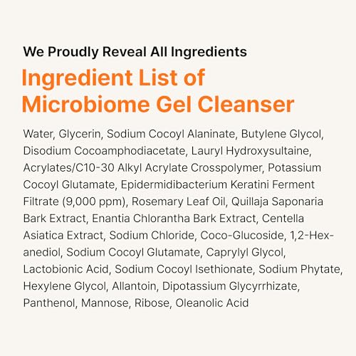 Modelo Microbiome Gel Cleanser, Mild Acidic & Gentle Hydrating Facial Cleanser with Microbiome Extracts, Korean Skincare, 5.07 fl.oz.