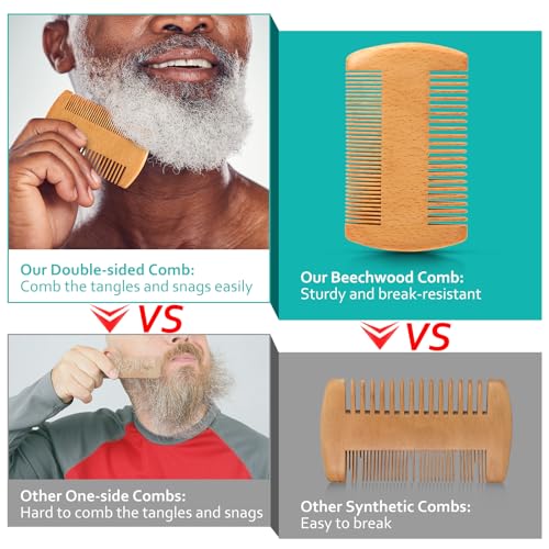 Dad Gifts - Beard Kit & Keychain, Practical & Thoughtful Combo, Birthday Gifts for Dad, Men's Self-care Set & Constant Keepsake, Stepdad/Father/Daddy Gifts from Kids Son Daughter