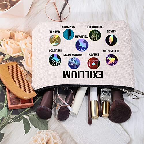 MEIKIUP Keeper of The Lost Inspired Book Lover Makeup Bag Organizer Pouch Bookish Gift (EXILLIUM Bag)