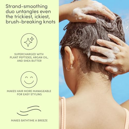 Evereden Kids Travel Set: Clean & Vegan 5-Piece Holiday Gift Set | Multi-Vitamin Skin Care Set for Toddlers with Detangling Spray, Face Wash, Cream, Shampoo, Conditioner | Stocking Stuffers for Kids