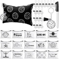 33 Pcs Valentines Day Volleyball Party Favors Include 16 Volleyball Makeup Bag Canvas Cosmetic Bag 16 Acrylic Keychain with a Marker for Birthday Team Lover Gift Filler