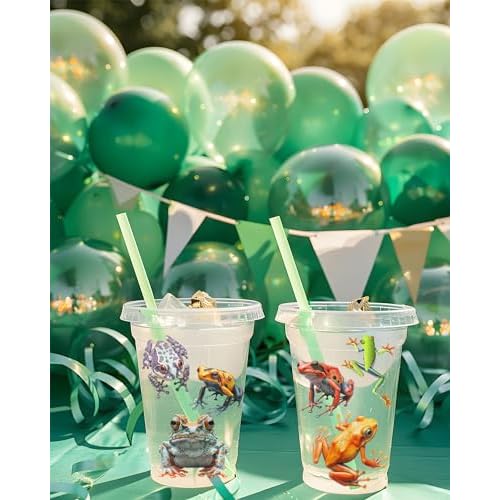Frog Temporary Tattoos, 188 PCS 20 Sheets, Hypoallergenic, Hyper-Realistic Design, Frog Party Tattoos Stickers Themed Gifts for Leap Frogs Enthusiasts