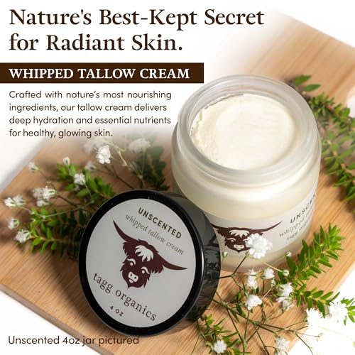 Whipped Tallow Cream for Skin ? Grass-Fed Tallow Moisturizer with Clean Ingredients & Premium Essential Oils, Deep Long-Lasting Hydration for Dry & Sensitive Skin, Citrus Dream, 4 oz