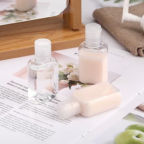 Boao 150 Pcs 1 oz/30 ml Portable Travel Bottle Clear Plastic Empty Bottles Refillable Reusable Bottles Containers for Travel Outdoor Camping Business Trip