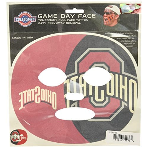 Siskiyou Sports NCAA Game Day Face Temporary Tattoo