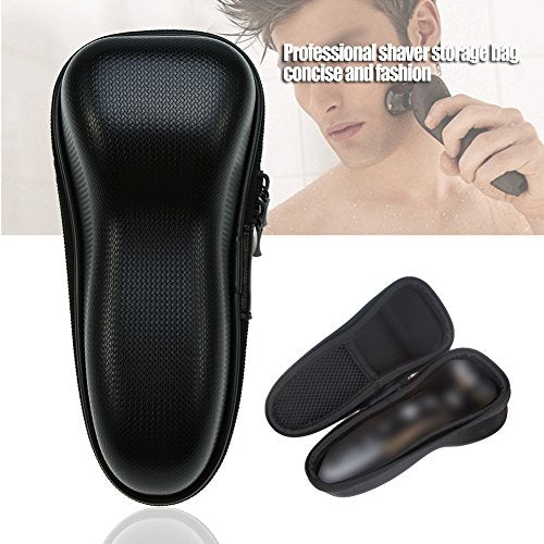 Zerone Men's Electric Shaver Travel Case, Hard EVA Carrying Bag with Zipper Closure, 7.5 x 3.1 x 2.8 inches