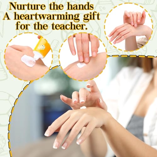 Leelosp 30 Pcs Teacher Appreciation Gift - Pencil Design Hand Cream Bulk Mini Travel Size Moisturizing Hand Lotion for Women Teacher Appreciation Week Graduation Party Favors, 10 Natural Fragrances