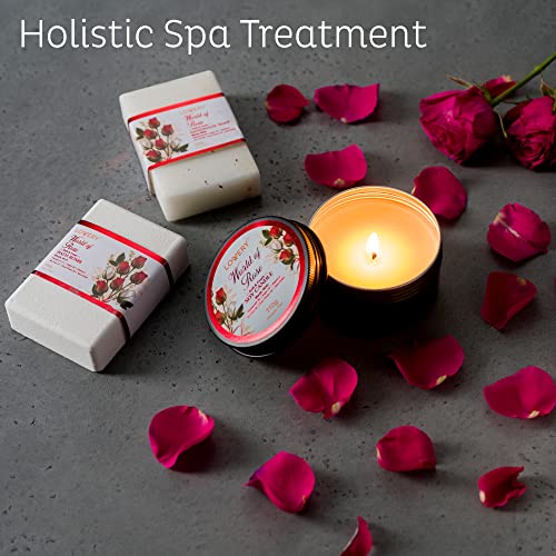 Valentines Day Gifts for Her, Red Rose Spa Gifts for Women, Bath and Body Gift Set, 35 Piece Stress Relief Spa Kit Gift Basket, Birthday, Mom, Nail Care Kit - Body Scrub, Bubble Bath, Bath Bomb & More