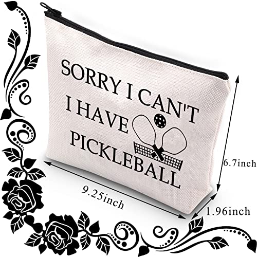BDPWSS Pickleball Makeup Bag Pickleball Lover Gift Pickleball Player Gift Sorry i Can't i Have Pickleball Zipper Pouch For Pickleball Fans Gift (Have pickleball)