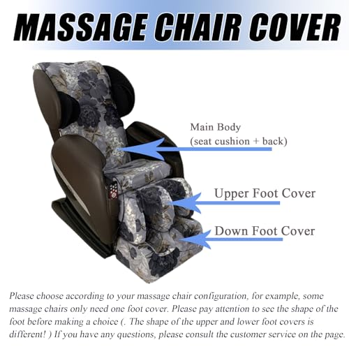 Massage Chair Cover, Shiatsu Full Body Zero Gravity Chair Covers Washable Stretch Fabric Massage Recliner Chair dustproof Cover for Protect Massage Chairs,Suit 3,Package 1