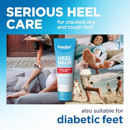 Flexitol Heel Balm Twin Pack, Cracked Heel Cream & Foot Balm, Intensive Hydration for Dry, Rough Feet & Heels, Urea-Based Moisturizing Cream, 4 oz Tube