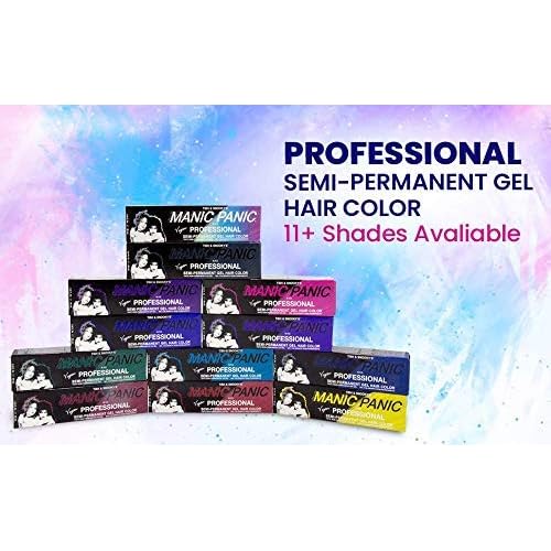 MANIC PANIC Professional Color Celestine Blue - Deep Indigo Blue Semi Permanent Gel Hair Dye - Lasts Through 40+ Washes - No Developer Required (3oz) (Pack of 2)