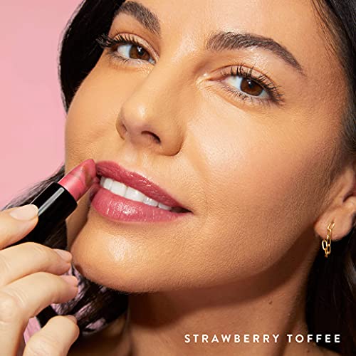 LAURA GELLER NEW YORK Italian Marble Sheer Lipstick, Strawberry Toffee + Modern Classic Invisible Color Locking Lip Liner, Clear