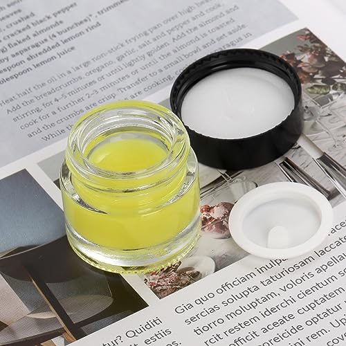 Coloch 70 Pack 10ml Thick Glass Jars with Airtight Lid, 10 Gram Clear Round Lip Balm Container Tiny Sample Jar for Cosmetics, Lotion, Cream, Makeup, Samples, Wax, Skincare, Travelling, Retail Store