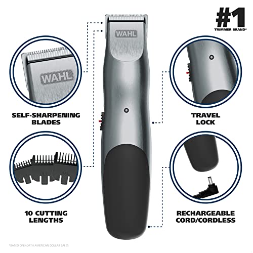 MicroTouch SOLO Titanium, Rechargeable Beard & Body Razor that Trims, Edges, Shaves, and Grooms