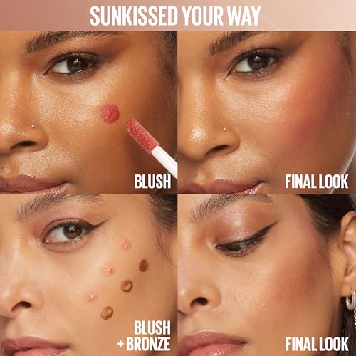 Maybelline Sunkisser Multi-Use Liquid Blush and Bronzer, Blendable, Longwear, Glowy Make Up, City Sizzle, 1 Count