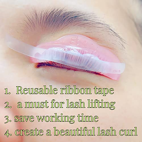 Silicone Ribbon Lash Lift Ribbons Reusable Eyelash Perm Stripe Cover Lami-Lamination eyelash Lifting Compensator 12 pairs Tapes Set Eyelashes On the Lash Perm Shield Rod firmly Neon Colors