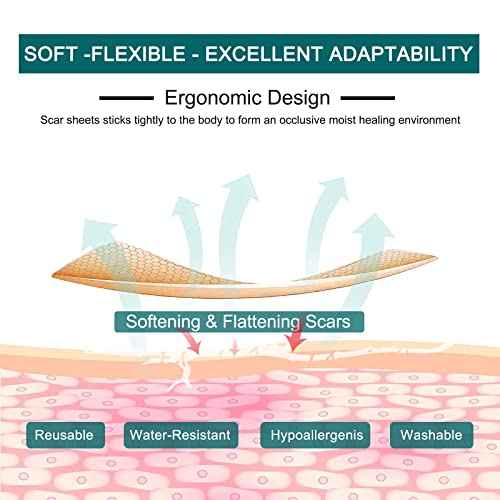 Silicone Scar Sheets (1.6¡± x 120¡± Roll-3M), Silicone Scar Tape Roll, Scar Silicone Strips, Reusable, Professional Scar Removal Sheets for C-Section, Surgery, Burn, Keloid, Acne et