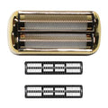 Replacement Foil and Cutter for BaBylissPRO Barberology Electric Shaver, Double Foil Shaver Replacement Head Compatible with BaBylissPRO Barberology FXFS2 Razors,Golden