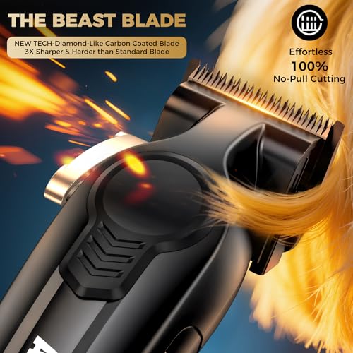 Hair Clippers for Men Professional, Barber Clippers and Trimmers Set, Cordless Hair Clippers, Hair Cutting Kit, Barber Kit, Haircut Kit, Maquina para Cortar Pelo De Hombre (Black)