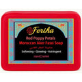 FERIHA Brightening Facial Soap Bar with Aker Fassi ? Red Poppy & Pomegranate for Radiant Skin ? Enriched with Argan Oil, Shea Butter & Rhassoul Clay ? Gently Softens and Evens Tone - 3.5 Oz
