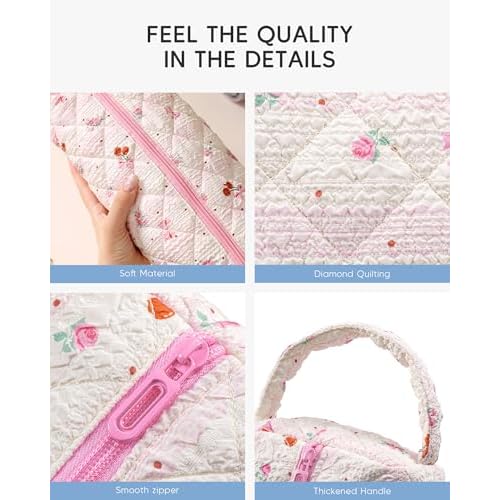 2Pcs Soft Hair Tools Travel Bag Quilted Carrying Case for Shark Hair Air Wrap Dryer Case Cosmetics Toiletry Organizer, Gift for Women (Leopard)