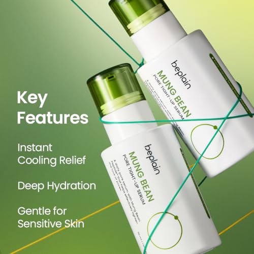beplain Mung Bean Peptide Soothing Serum (1.69 fl.oz/50ml) | Niacinamide serum | Redness Relief | Hydration | Korean Skincare, For All Skin Types